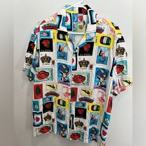 Forever 21 Loteria Don Clemente Camp Shirt, Size XL